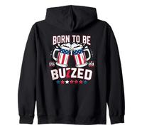 Bandiera USA divertente 4 luglio design patriottico 4 luglio Felpa con Cappuccio