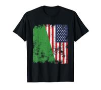 Bandiera USA Libia 1977-2011 Distressed - metà Americana Maglietta