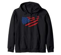 Bandiera USA Map - Happy 4th Of July Independence Day Felpa con Cappuccio
