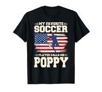 Bandiera USA My Favorite Soccer Player Calls Me Poppy Maglietta