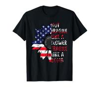 Bandiera USA "Not Fragile Like A Flower But A Bomb" Girasole Maglietta