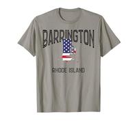 Bandiera USA retrò Barrington Rhode Island RI Throwback Maglietta