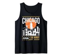 Bandiera USA Vacanza Vacanza Chicago Canotta