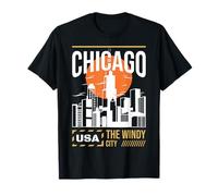 Bandiera USA Vacanza Vacanza Chicago Maglietta