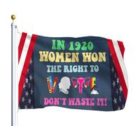 Bandiera Vacanza In 1920 Women Won The Right To Vote Don'T Waste It Striscione Con Occhielli Colorato Bandiere Da Cortile Per Fattoria Decorazione Il Portico 90X150Cm