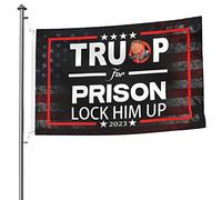 Bandiera Vacanza Trump For Prison Lock Up Bandiere Da Giardino Decorative Moda Bandiere Per Casa Spiaggia Camera Da Letto 90X150Cm
