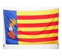 BANDIERA VALENCIA BENICASIM 150x90cm - BANDIERA COMUNITÀ VALENCIANA 90 x 150 cm foro per asta - AZ FLAG