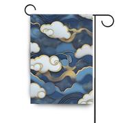 Bandiera variopinta delle bandiere decorative del giardino dell'oro e blu della nuvola per la decorazione del patio 28x40 doppia parteggiata