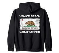 Bandiera Venice Beach California Design Venice Beach LA CA Felpa con Cappuccio
