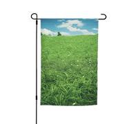 Bandiera verde da giardino con prato a doppia faccia bandiera da cortile per vacanze 30,5 x 45,7 cm banner stagionale per esterni per primavera estate prato portico decorazione per la casa piccola