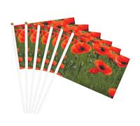 Bandiera versatile con stampa di papaveri e petali di fiori, per matrimoni, compleanni, vacanze, sport, parate, spettacoli