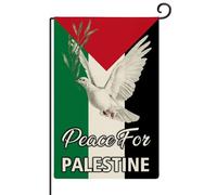 Bandiera verticale a doppia faccia per la pace per la Palestina Bandiera nazionale Regali nautici Bandiere da cortile per esterni in iuta Divertente benvenuto Bandiera da giardino Yard Decorazione