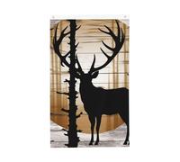 Bandiera verticale a righe nere con alce selvatico, 9 x 1,5 m, bandiera da giardino su entrambi i lati, per esterni, cortile, casa, divertente, decorazione per la casa, bandiere da giardino per poster