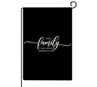 Bandiera verticale da giardino con scritta "Every Family Has A Story Welcome to Ours Garden Flag Vertical Double Sided Inspirational Word Wayings Bandiere da cortile per esterni Decorazione per la