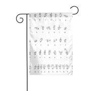 Bandiera verticale double-face con lettere dell'alfabeto, 30,5 x 45,7 cm, decorativa, per interni ed esterni, bandiere da giardino
