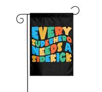 Bandiera Verticale Every Needs A Sidekick Con 2 Occhielli Bandiera Pace Robuste Bandiere Giardino Per All'Aperto Cortile Balcone 12X18 Inch