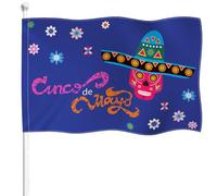 Bandiera Verticale Garden Cinco Mayo Resistente Alle Intemperie Bandiera Da Giardino Appendere Decorazioni Da Giardino Per Interni Celebrazioni Esterni 3X5 Ft