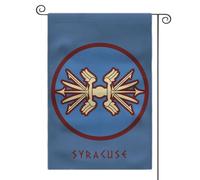 Bandiera Verticale Garden Classical Age Civilization Totem Siracusa Robuste Outdoorbandiera Appendere Decorazioni Da Esterno Per Attività Strada Festa 12X18 Inch