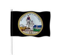 Bandiera Verticale Garden District Of Columbian Appendere Bandiera Di Benvenuto Resistente Alle Intemperie Decorazioni Da Giardino Per Celebrazioni Camere Decorazioni 3X5 Ft