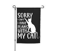 Bandiera Verticale Garden Sorry I Can'T I Have Plants With My Cats Con 2 Occhielli Bandiera Pace Resistente Alle Intemperie Bandiere Giardino Per Camere Decorazioni Celebrazioni 12X18 Inch