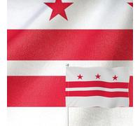 Bandiera Verticale Garden Washington'S D.C. District Of Columbian Appendere Bandiera Decorativa Doppia Faccia Bandiere Giardino Per Parete Attività Camere 3X5 Ft