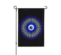 Bandiera Verticale Gr vil Eye Mandala Appendere Striscione Robuste Striscione Da Giardino Per Estate Casa Cortile 12X18 Inch