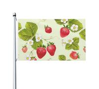 Bandiera Verticale Lovely Strawberry Robuste Bandieradacortile Appendere Striscione Da Giardino Per Balcone Estate Fattoria 3X5 Ft