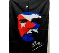 BANDIERA VERTICALE NERA ERNESTO CHE GUEVARA ROSSA ASTA LA VICTORIA SIEMPRE FLAG