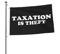 Bandiera Verticale Taxation Is Theft Appendere Bandiera Verticale Garden Resistente Alle Intemperie Bandiere Giardino Per Camere Letto Strada 3X5 Ft