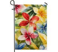 Bandiera Vibrant Flower Colorful Tropical Flowers Bandiera In Poliestere Decorazione Striscione All'Aperto, Per Feste Estive, Balcone, Eventi, 30x45cm