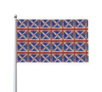 Bandiera vintage a tema Londra del Regno Unito con iscrizioni, francobollo britannico, 3x5 piedi, include 1 bandiera (asta inclusa), decorazione per le feste