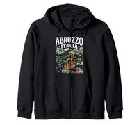Bandiera Vintage Abruzzo Italia Felpa con Cappuccio