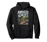 Bandiera Vintage Abruzzo Italia Felpa con Cappuccio