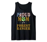 Bandiera Vintage Americana Orgogliosa Mamma di Un Foresta Ranger Amanti Canotta