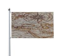 Bandiera vintage con mappa antica del mondo antico, 3x5 piedi, grande striscione esterno con doppia cucitura, per cartelli da giardino, prato, feste, decorazioni da parete, casa, garage, inter