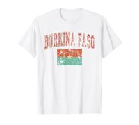 Bandiera vintage del Burkina Faso sbiadita retrò Maglietta