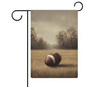 Bandiera vintage del football americano sul campo da giardino, per le vacanze stagionali, in iuta, double face, per casa, cortile, bandiere, 30,5 x 45,7 cm