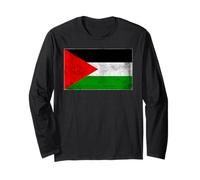 Bandiera vintage della Palestina per uomini, donne, bambini, ragazzi e ragazze Maglia a Manica