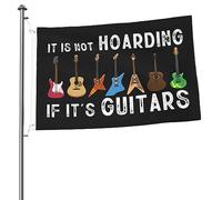 Bandiera Vintage It Is Not Hoarding If It'S Guitars Con 2 Occhielli Bandiera Di Benvenuto Robuste Decorazioni Da Esterno Per Estate Vacanza Parete 3X5 Ft