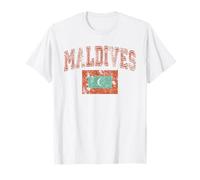 Bandiera vintage retrò sbiadita delle Maldive Maglietta