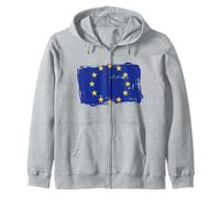 Bandiera Vintage UE Europa Unione Europea Felpa con Cappuccio