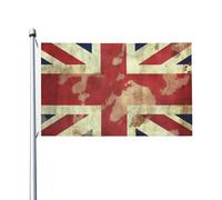 Bandiera vintage Union Jack Bandiera britannica 3 x 5 Ft Bandiera all'aperto Bandiera da giardino per vacanze Bandiera da giardino di benvenuto Banner per casa giardino cortile prato bandiere