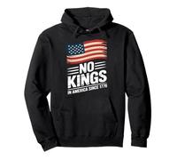 Bandiera Vintage USA con Scritta No Kings in America Since 1776" Felpa con Cappuccio