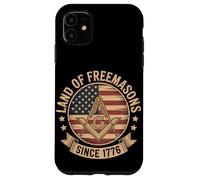 Bandiera vintage USA Land of Freemasons Since 1776, 4 luglio Custodia per iPhone 11