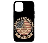 Bandiera vintage USA Land of Freemasons Since 1776, 4 luglio Custodia per iPhone 12/12 Pro