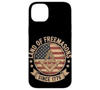 Bandiera vintage USA Land of Freemasons Since 1776, 4 luglio Custodia per iPhone 14 Plus