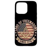 Bandiera vintage USA Land of Freemasons Since 1776, 4 luglio Custodia per iPhone 15 Pro Max
