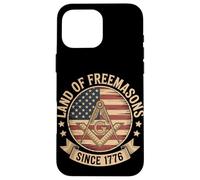 Bandiera vintage USA Land of Freemasons Since 1776, 4 luglio Custodia per iPhone 16 Pro Max