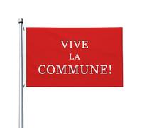 Bandiera Vive La Commune Bandiere Di Benvenuto Con 2 Occhielli Garden Flag Resistente Alle Intemperie Bandiere Da Giardino Per Fattoria Esterni All'Aperto 90X150 Cm