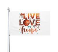 Bandiera Vivi L'Amore Per Il Basket Hoops Colore Vivido Bannière Resistente Ai Raggi Uv Garden Flag Per Bar Marce Home 3X5Ft